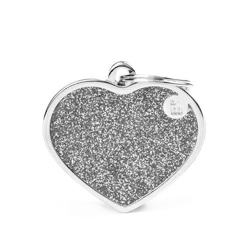 MY FAMILY - Glitter Grey Heart