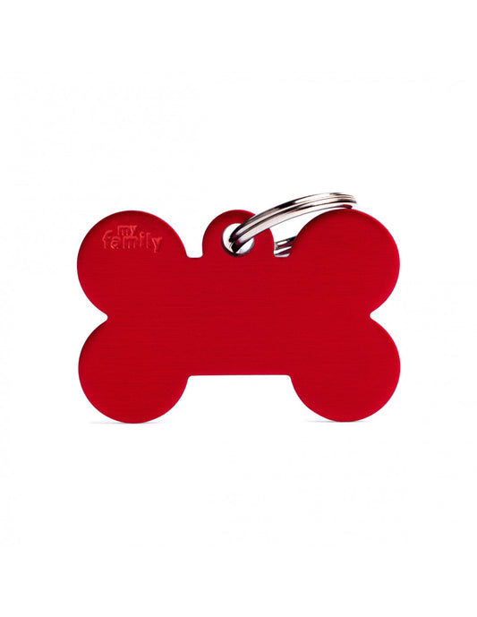 MY FAMILY - Small Bone Aluminum Red