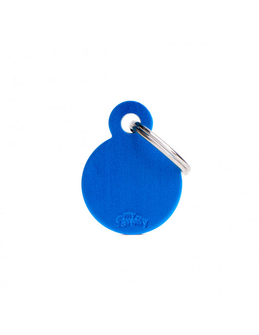 MY FAMILY - Small Round Aluminum Blue