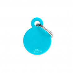 MY FAMILY - Small Round Aluminum Light Blue