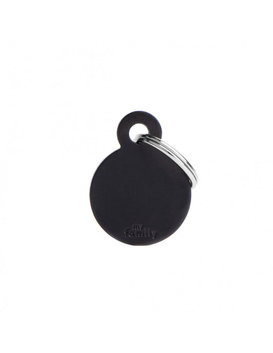 MY FAMILY - Small Round Aluminum Black