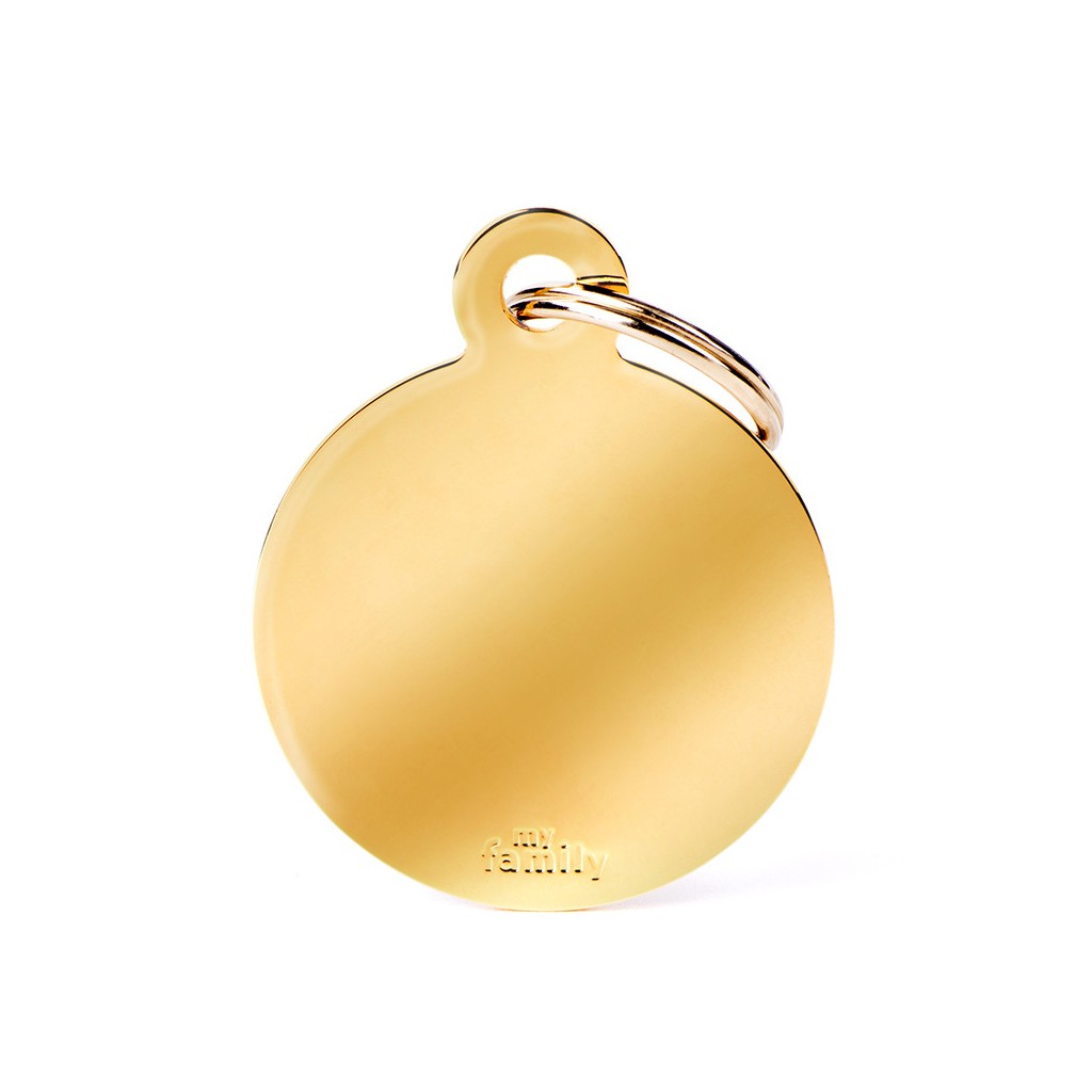 MY FAMILY - Small Round Chromed brass