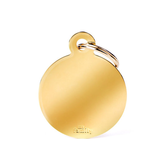 MY FAMILY - Small Round Chromed brass
