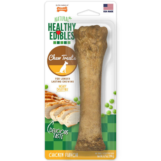 Nylabone Healthy Edibles Canine Chew Bone Roast Chicken Flavor Super Single