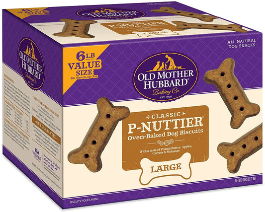 Old Mother Hubbard Classic P-Nuttier Oven-Baked Dog Biscuits - Large - 20 lb