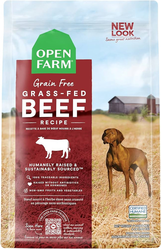 Open Farm Grass-Fed Beef Dry Dog Food 22 lb