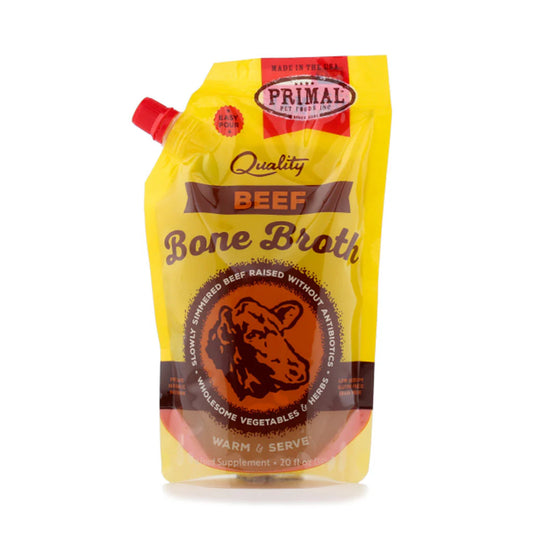 PRIMAL Frozen Broth Cat/Dog 20oz - Beef