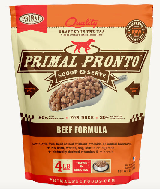 PRIMAL Frozen Pronto 4lb - Beef