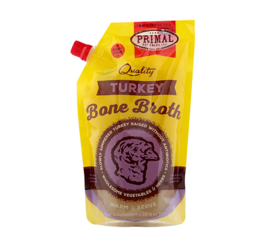 PRIMAL Frozen Broth Cat/Dog 20oz - Turkey