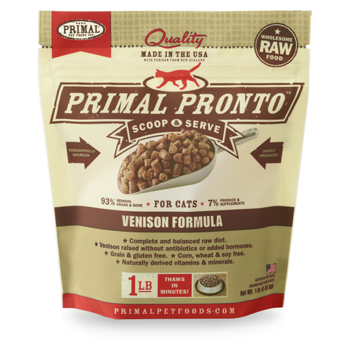 PRIMAL Frozen Pronto Venison Cat 1lb