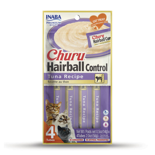 Inaba Cat Churu Tubes - Hairball Tuna