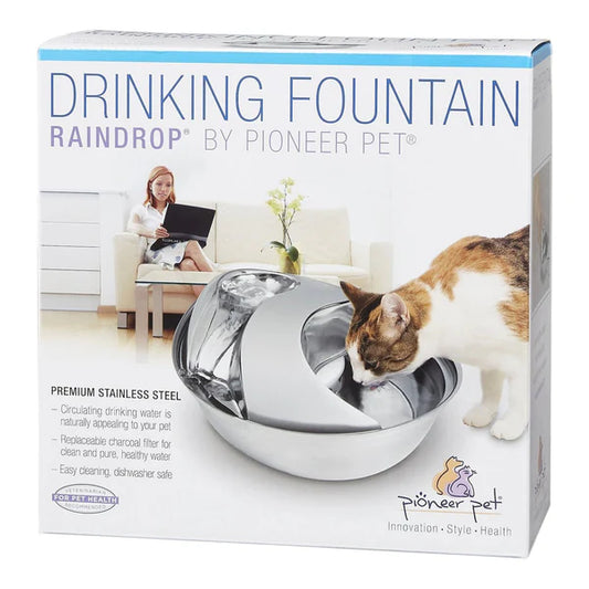 Pioneer Pet Smartcat Rain Drop Stainless Steel Fountain