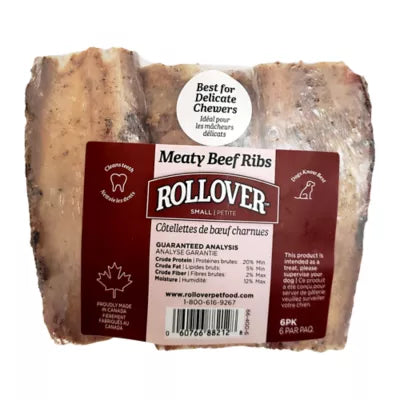 ROLLOVER Meaty Beef Ribs - Small 6 pk